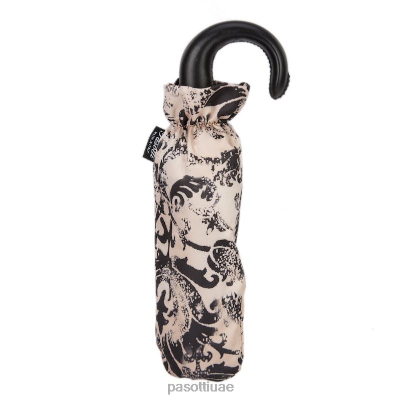 مظلة | 257 50998-44 ع - مظلة قابلة للطي باللونين الأسود والبيج PASOTTI Z446V597